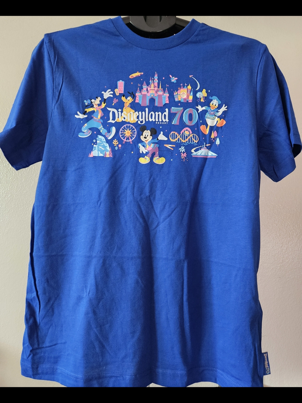 Disneyland 70th Anniversary Adults Blue Graphic T-Shirt